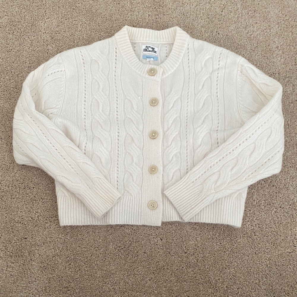Cozy Cream Cable Knit Cardigan